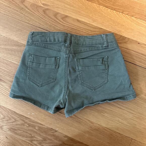 Green mini shorts low rise embroidered denim shorts from Harper size 26” - Picture 8 of 8